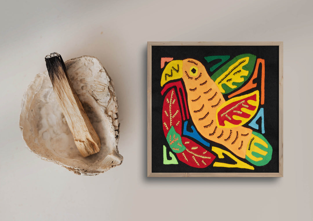 Multicolor Orange Red And Green Bird Molita