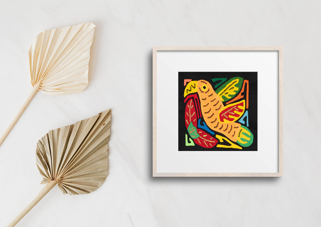 Multicolor Orange Red And Green Bird Molita