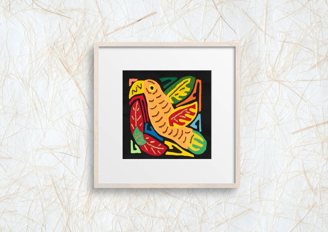 Multicolor Orange Red And Green Bird Molita