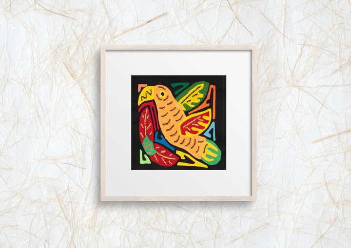 Multicolor Orange Red And Green Bird Molita