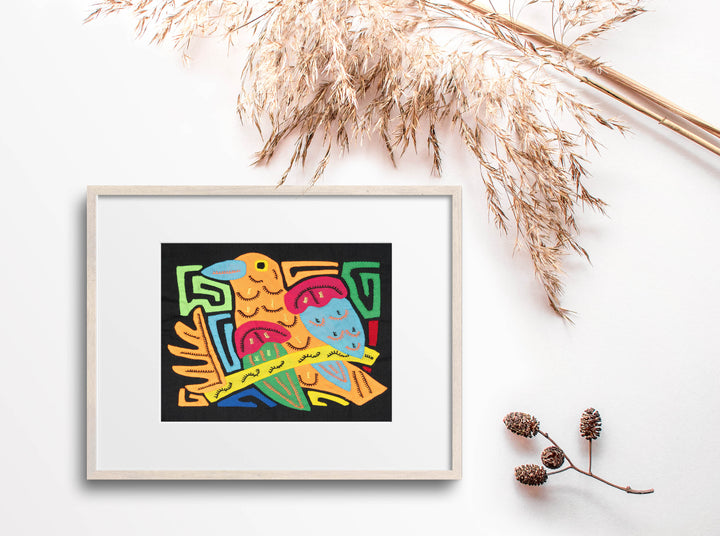 Multicolor Orange Red And Blue Bird Molita