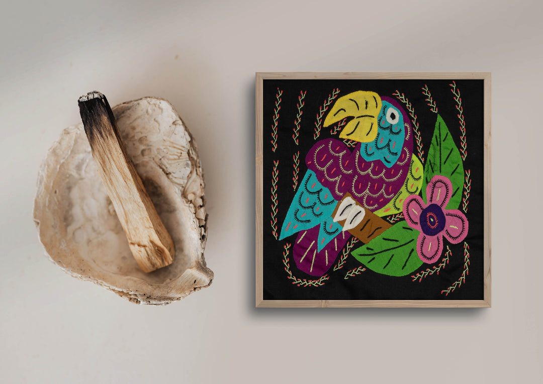 Multi-Color Parrot Bird Blue And Purple Molita