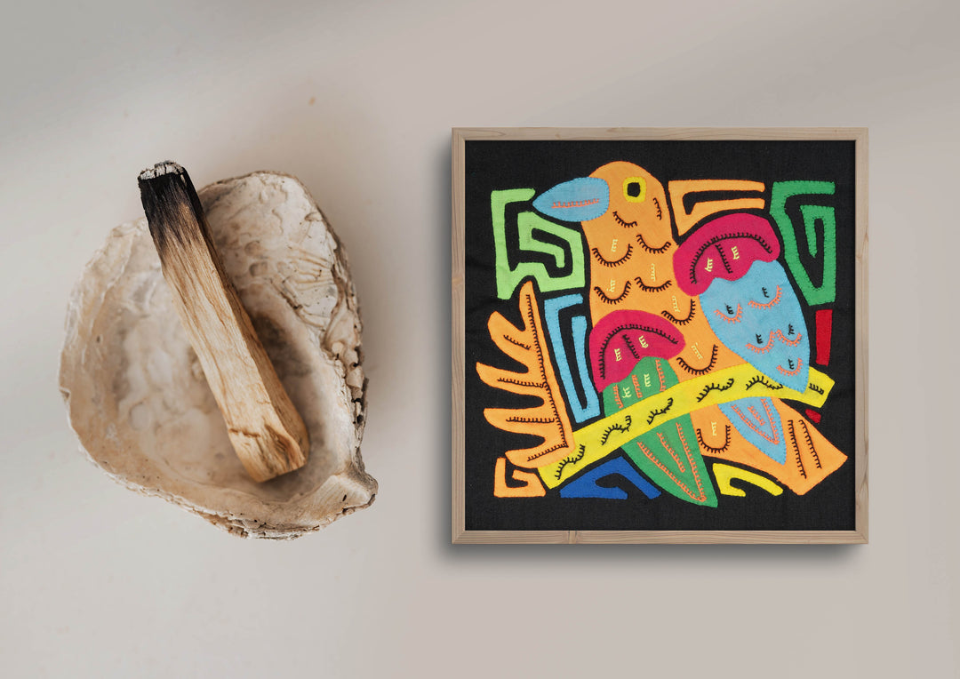 Multicolor Orange Red And Blue Bird Molita