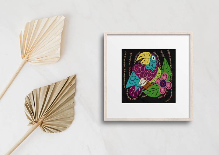 Multi-Color Parrot Bird Blue And Purple Molita