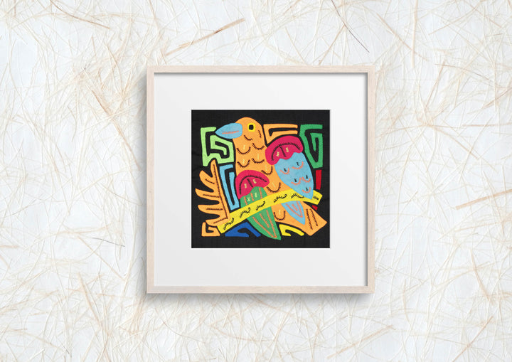 Multicolor Orange Red And Blue Bird Molita