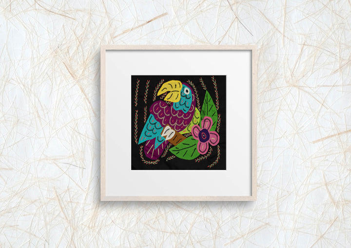 Multi-Color Parrot Bird Blue And Purple Molita