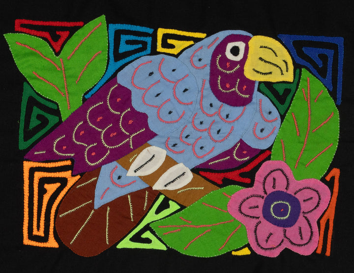 Multi-Color Parrot Bird Gray And Purple Molita