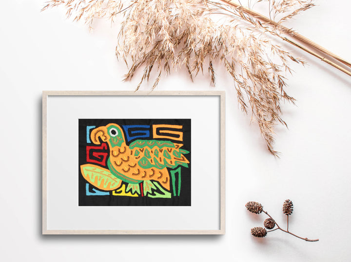 Multicolor Orange And Green Bird Molita