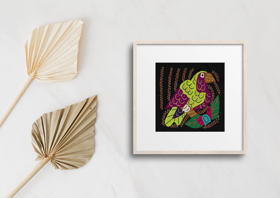 Multi-Color Parrot Bird Green And Purple Molita