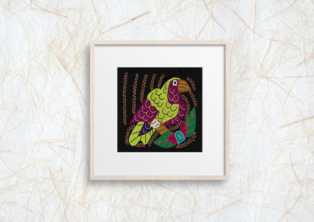 Multi-Color Parrot Bird Green And Purple Molita