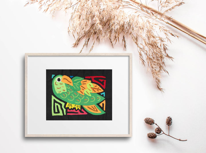 Multicolor Orange And Green Bird Molita