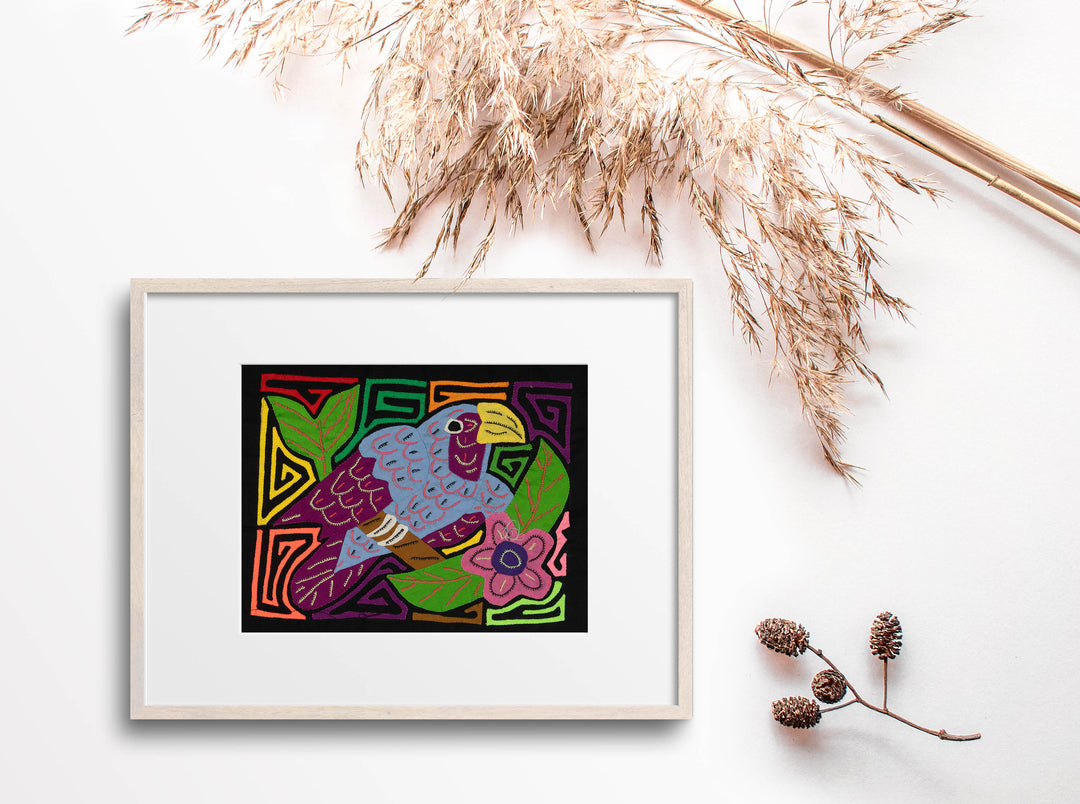 Multi-Color Bird Gray And Purple Molita