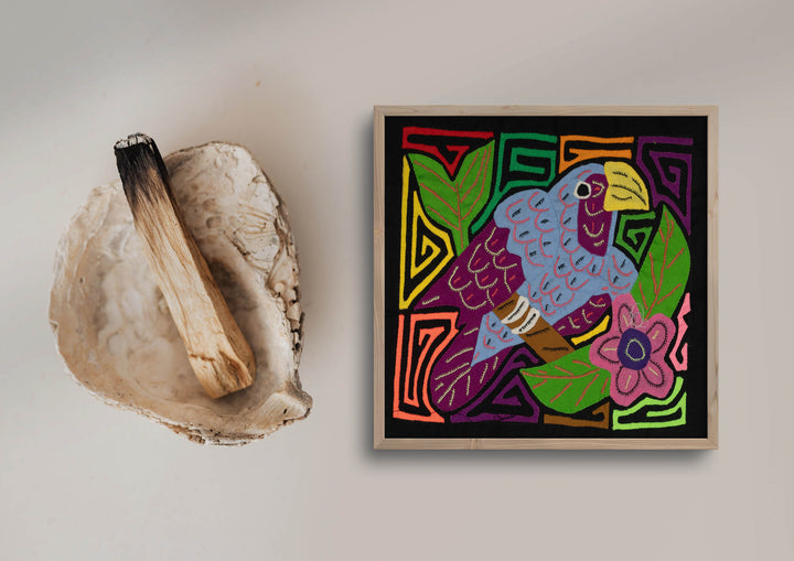 Multi-Color Bird Gray And Purple Molita