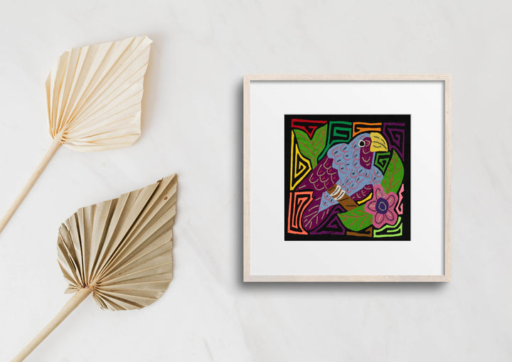 Multi-Color Bird Gray And Purple Molita