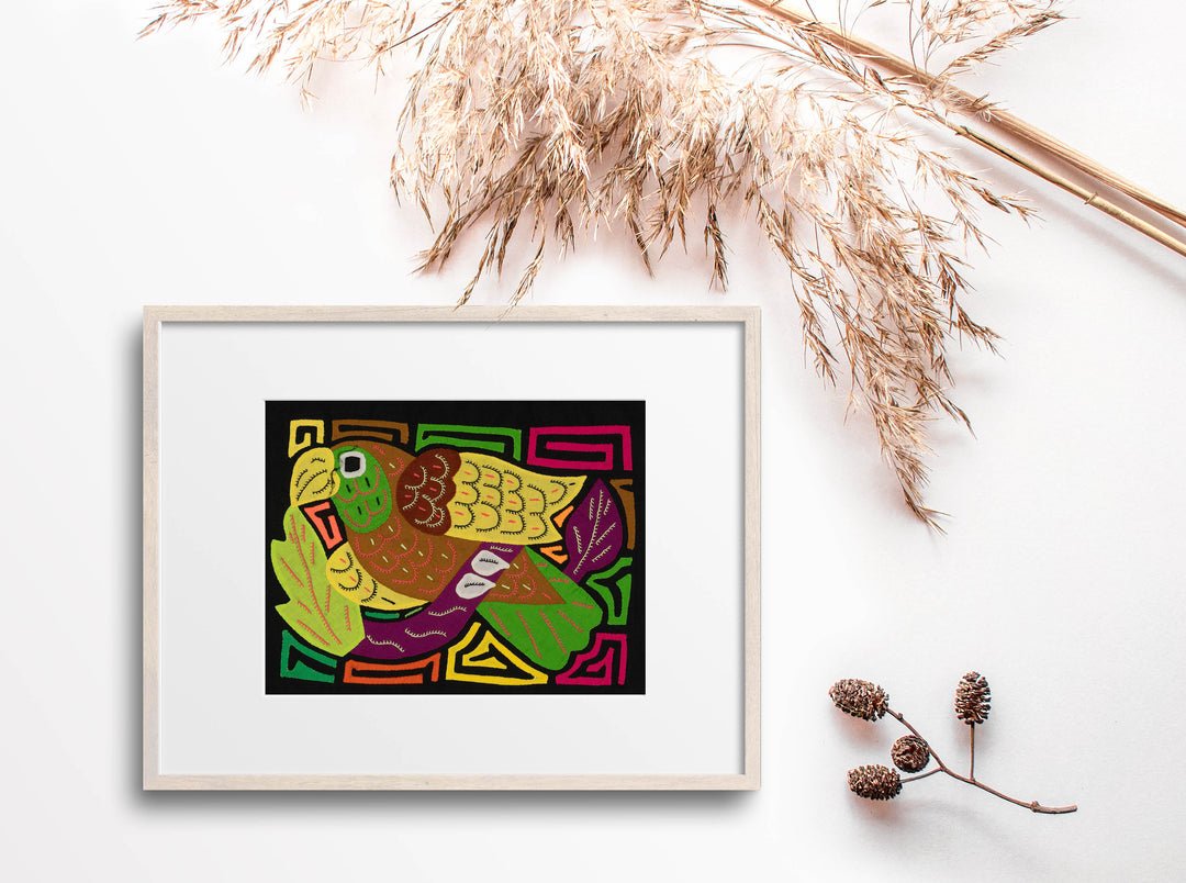 Multi-Color Bird Yellow And Brown Molita