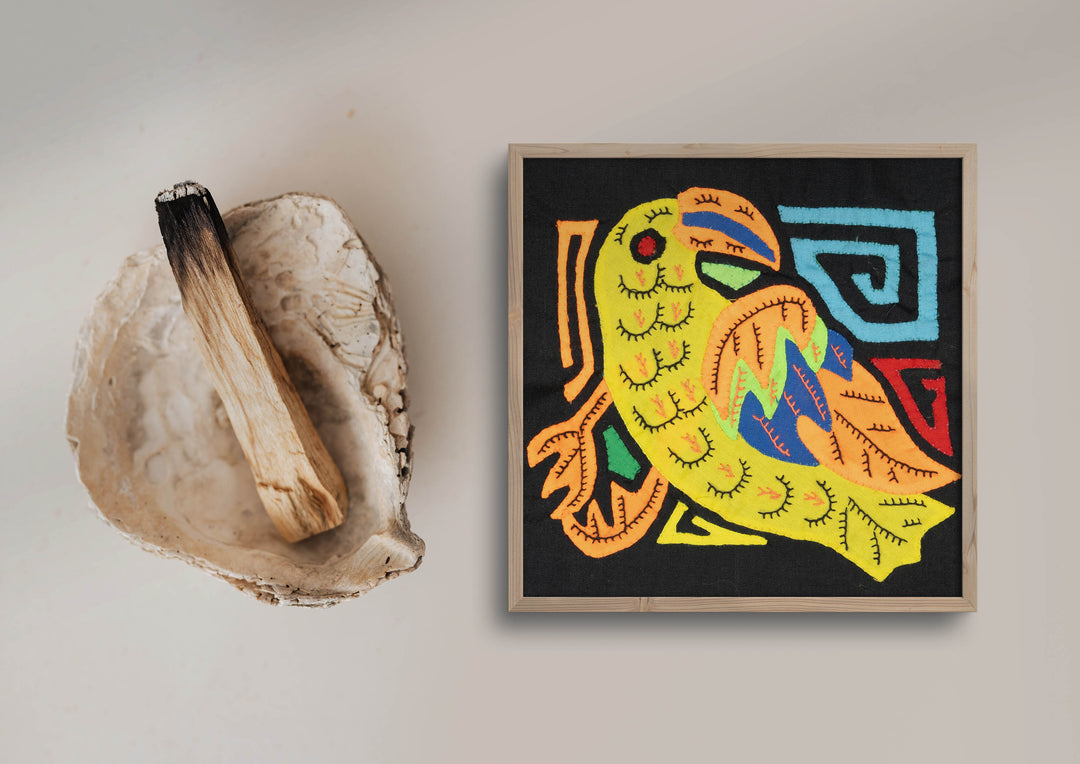 Multicolor Orange And Chartruce Bird Molita