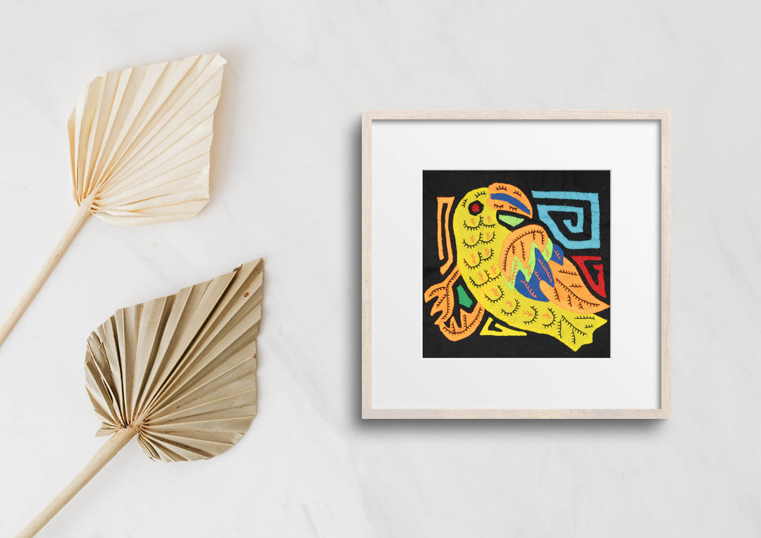 Multicolor Orange And Chartruce Bird Molita