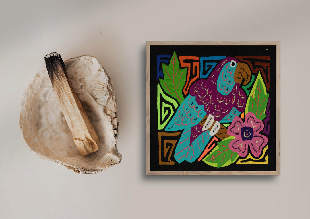 Multi-Color Bird Purple And Blue Molita