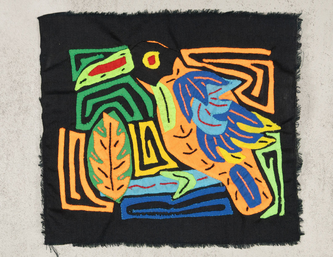 Multicolor Orange Blue And Black Bird Molita