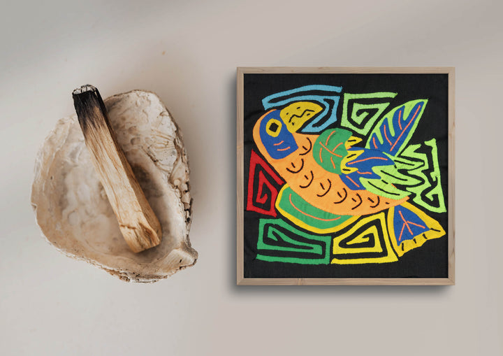 Multicolor Orange And Blue Bird Molita