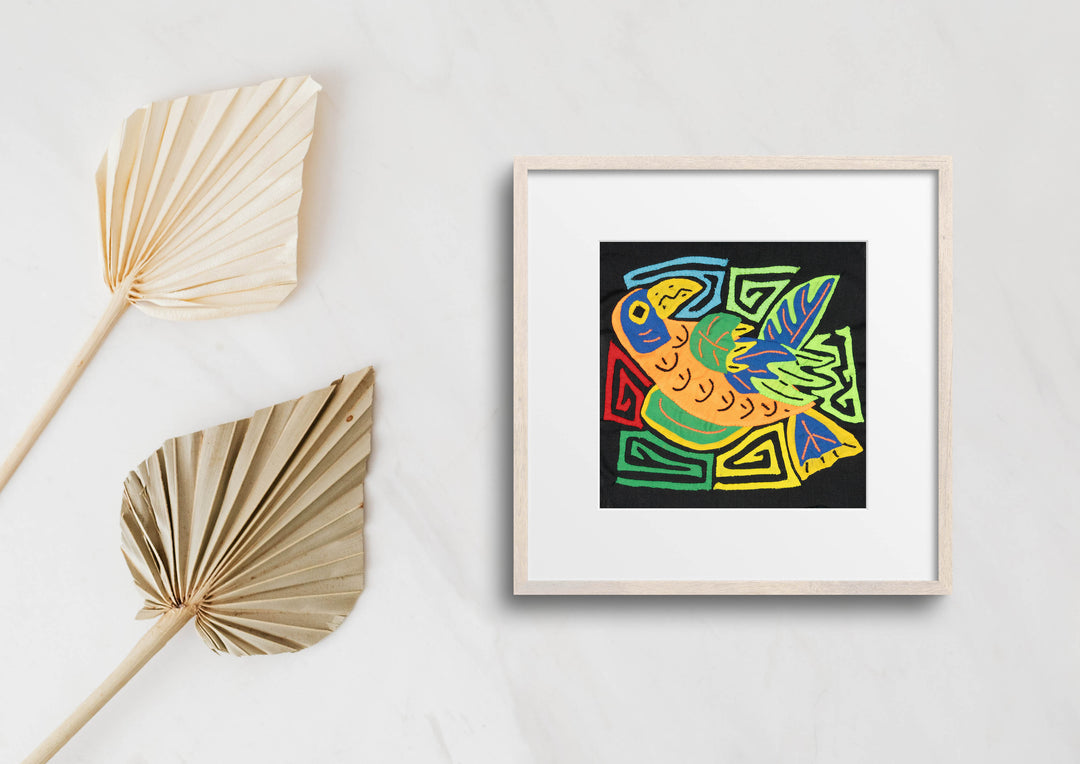 Multicolor Orange And Blue Bird Molita