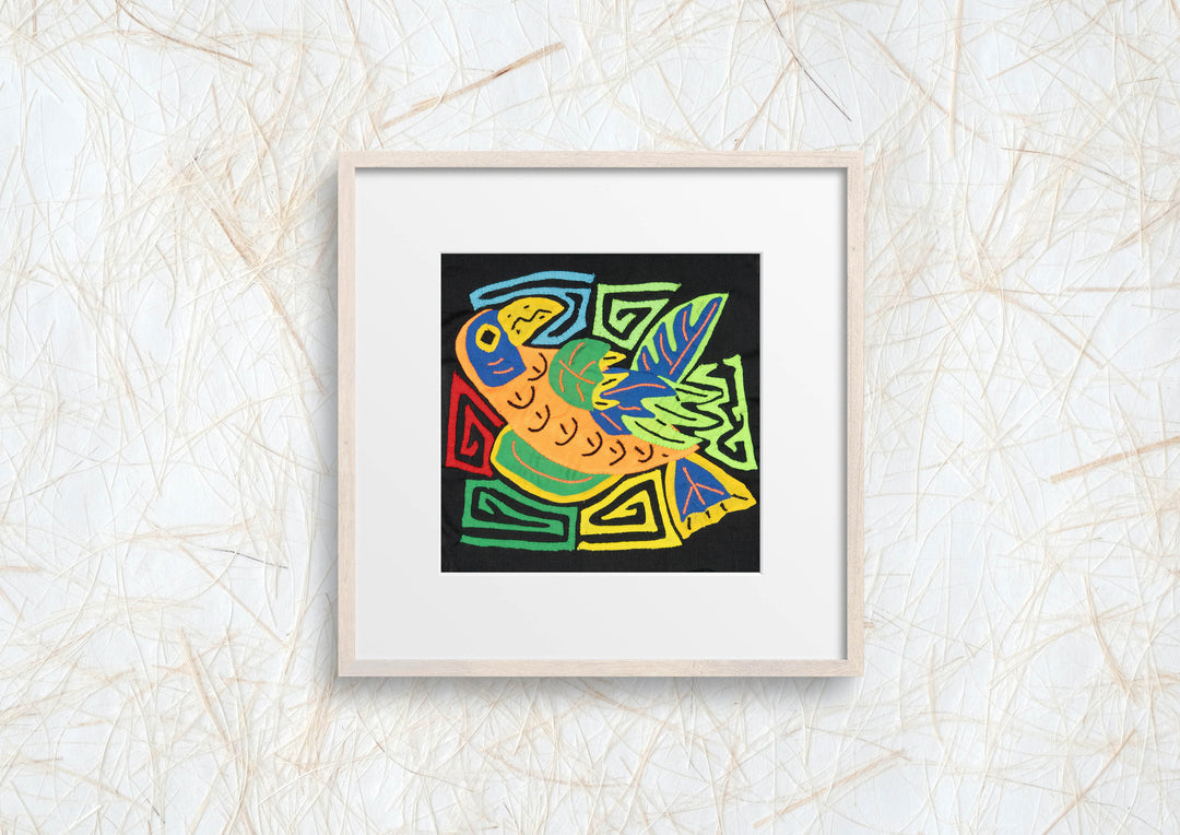 Multicolor Orange And Blue Bird Molita