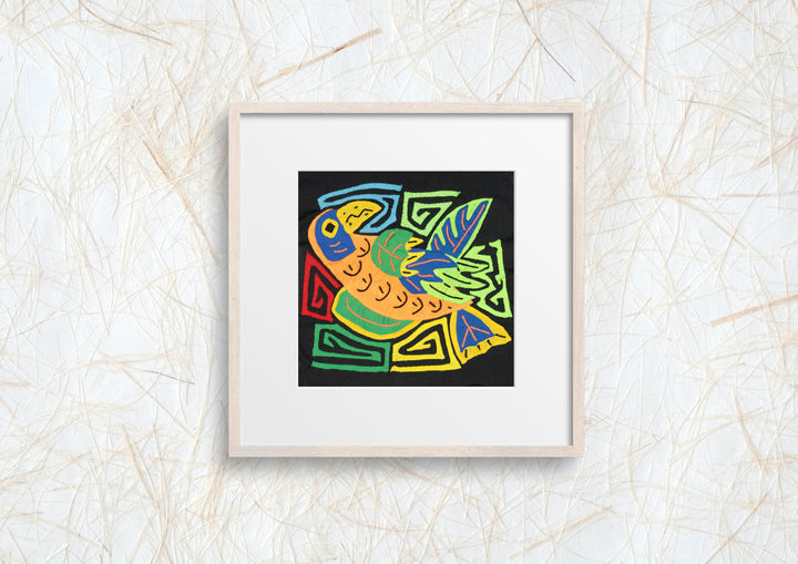 Multicolor Orange And Blue Bird Molita