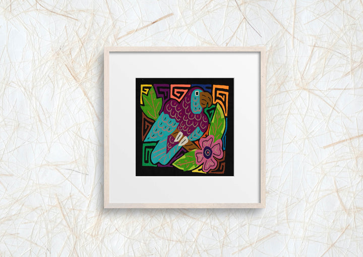 Multi-Color Bird Purple And Blue Molita