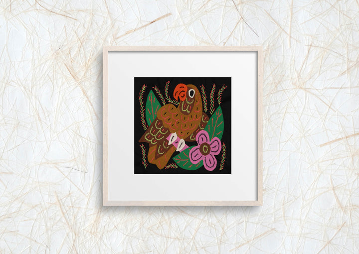 Multi-Color Parrot Bird Pink And Brown Molita