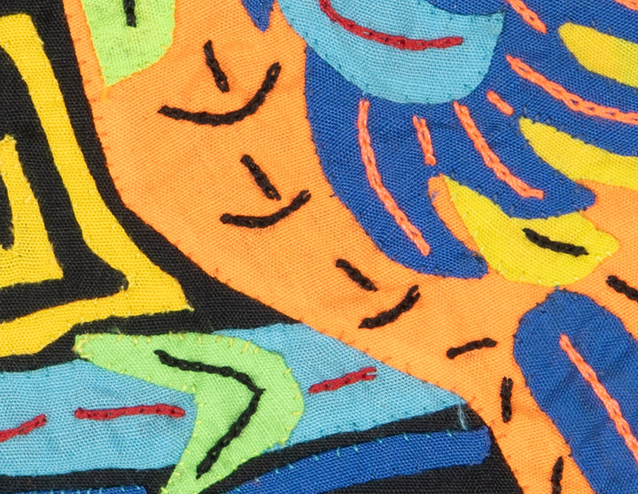 Multicolor Orange Blue And Black Bird Molita