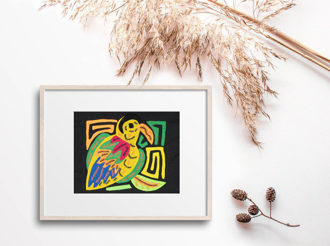 Multicolor Yellow Red And Blue Bird Molita