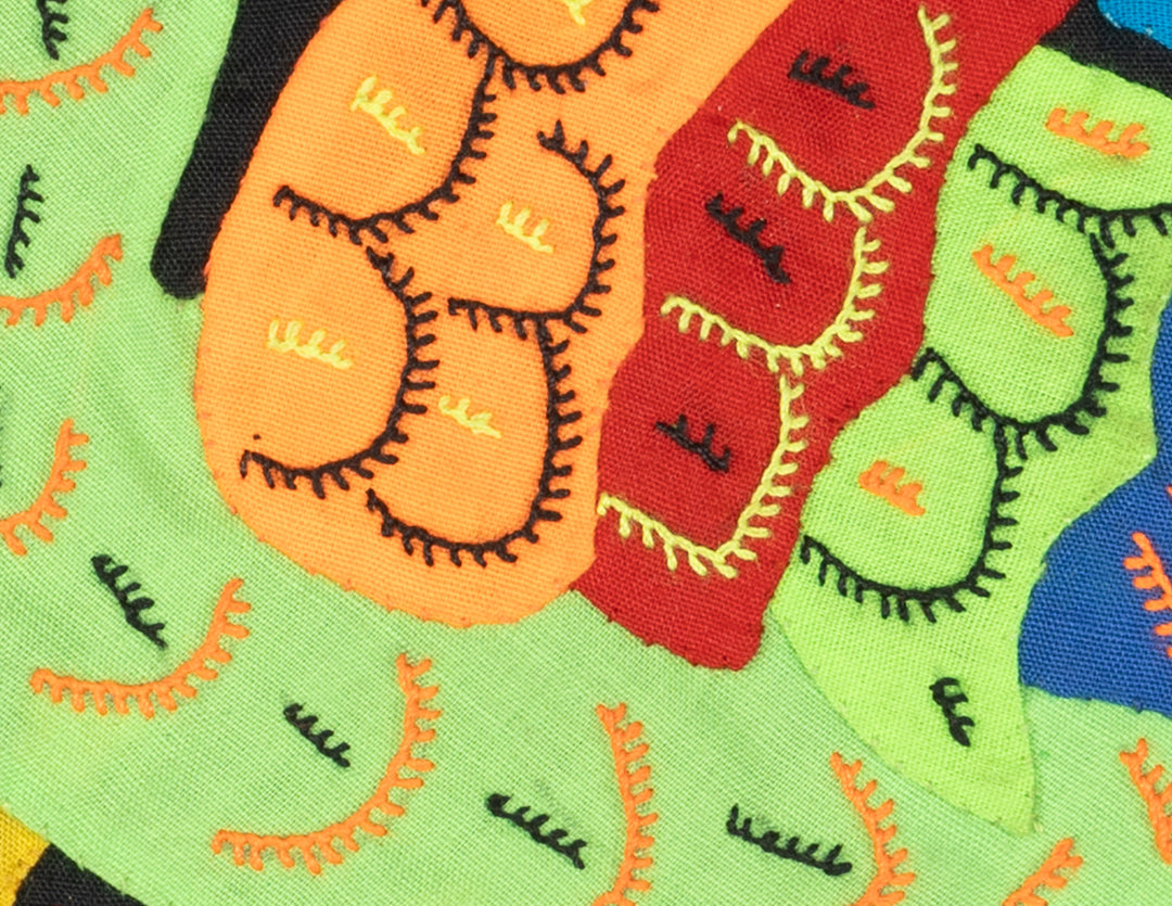 Multicolor Green And Orange Bird Molita