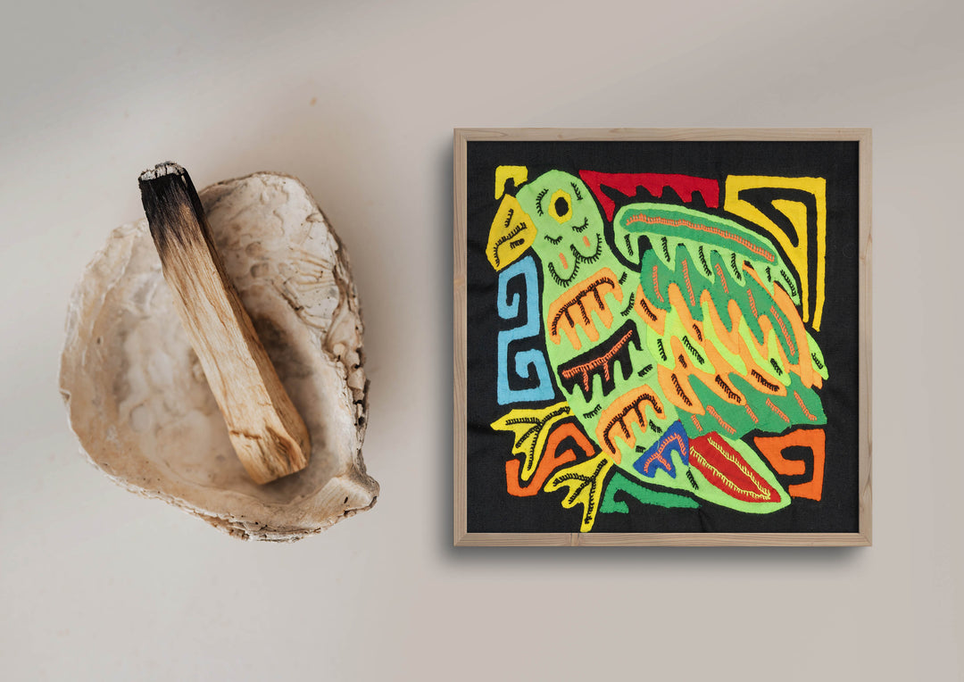 Multicolor Green And Orange Bird Molita