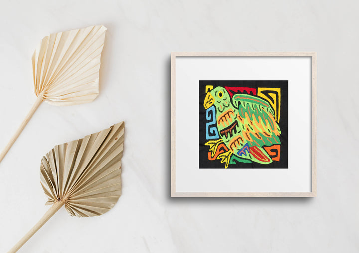 Multicolor Green And Orange Bird Molita