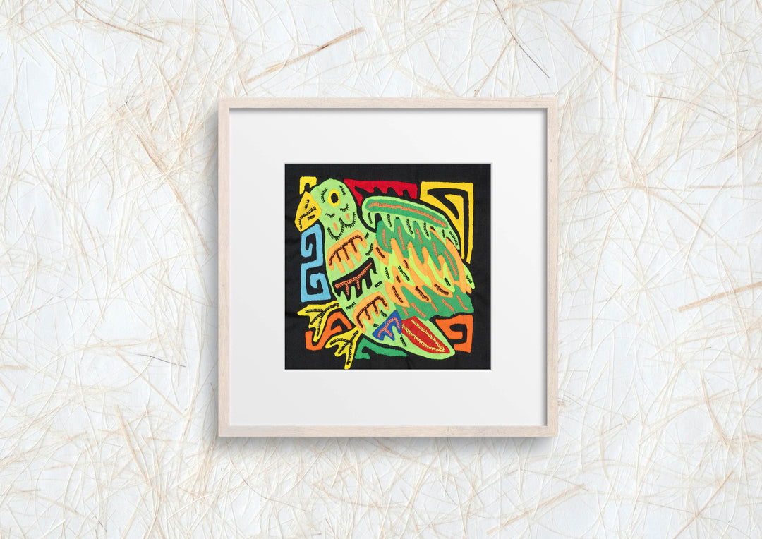 Multicolor Green And Orange Bird Molita