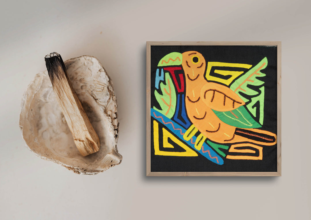 Multicolor Orange And Green Bird Molita