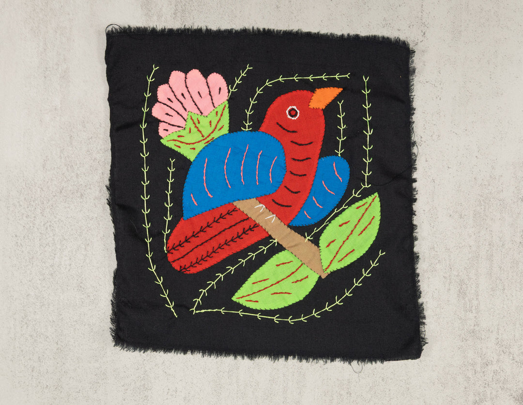 Multicolor Red Blue And Pink Bird Molita