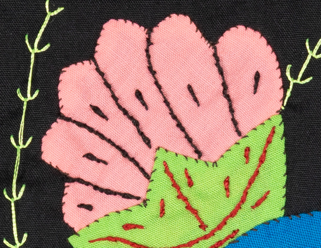 Multicolor Red Blue And Pink Bird Molita