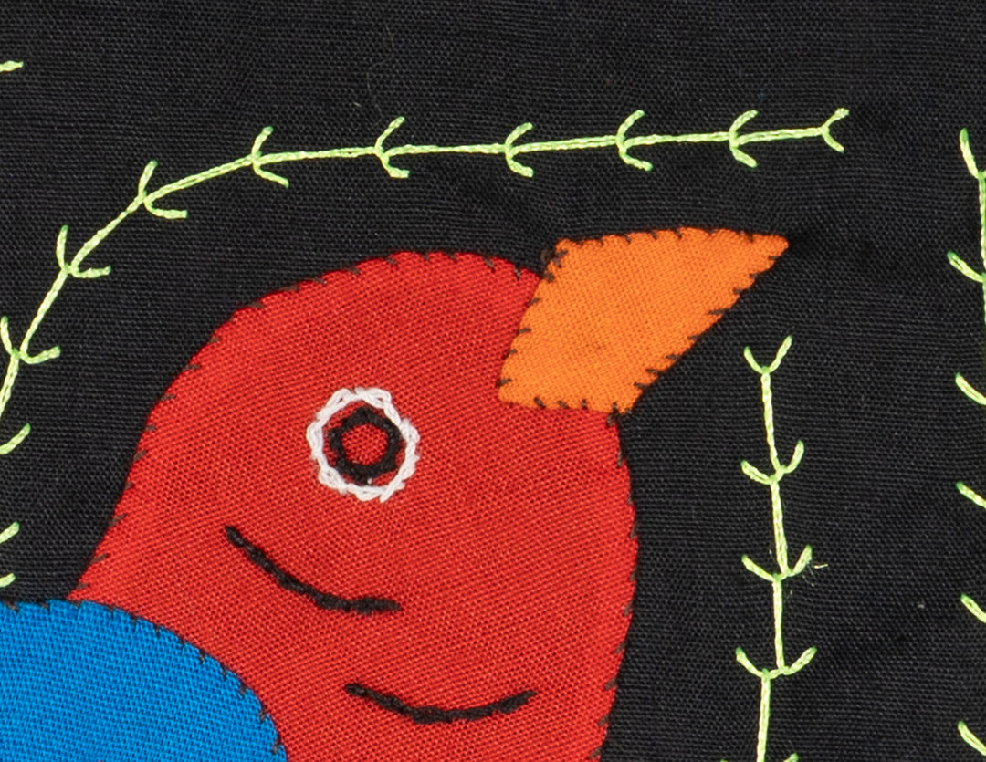 Multicolor Red Blue And Pink Bird Molita