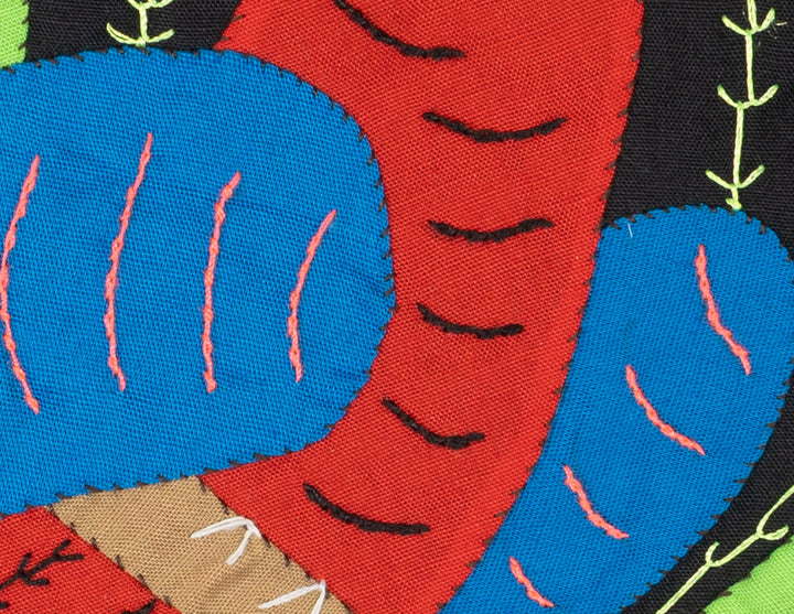 Multicolor Red Blue And Pink Bird Molita