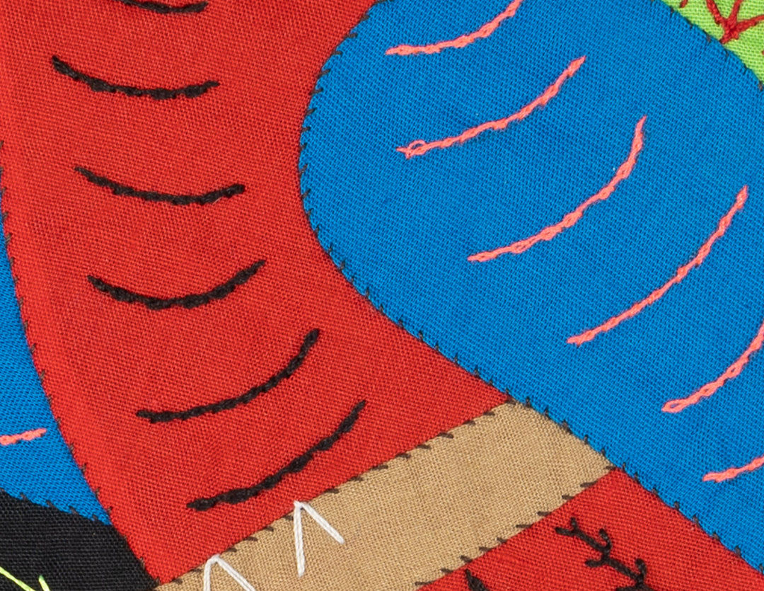 Multicolor Red And Blue Bird Molita