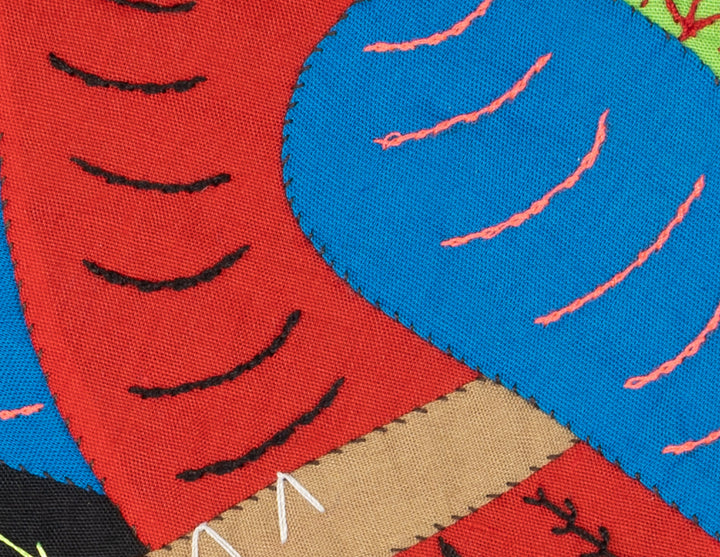 Multicolor Red And Blue Bird Molita