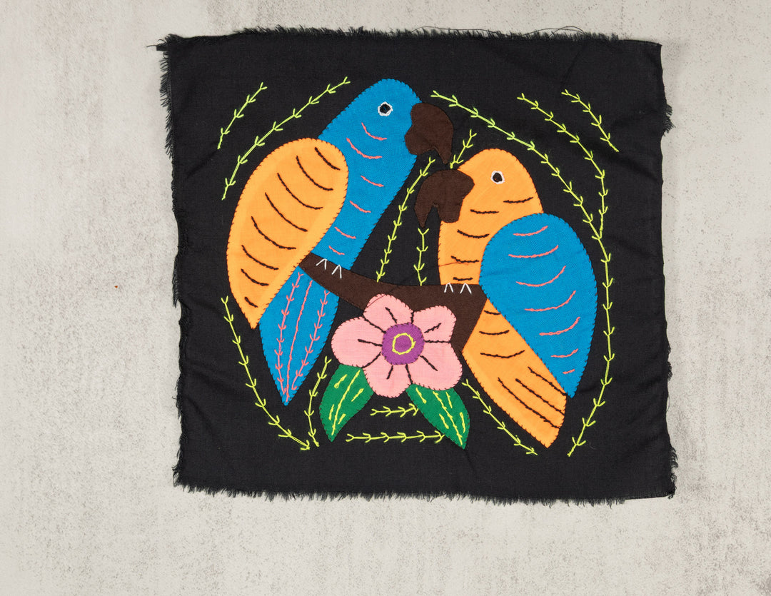 Multicolor Orange And Blue Two Bird Molita