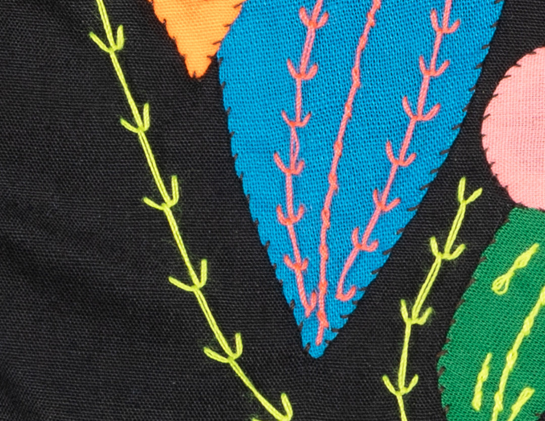 Multicolor Orange And Blue Two Bird Molita