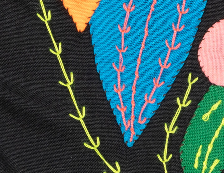 Multicolor Orange And Blue Two Bird Molita