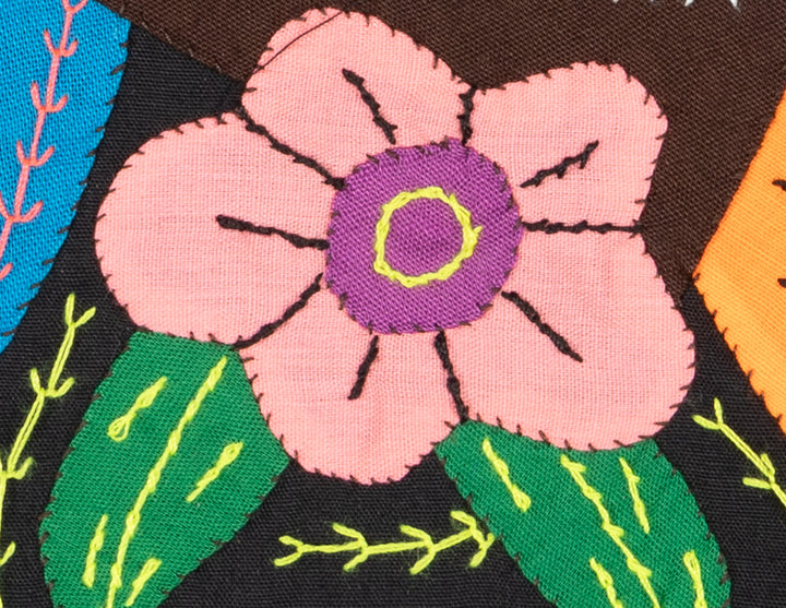 Multicolor Orange And Blue Two Bird Molita