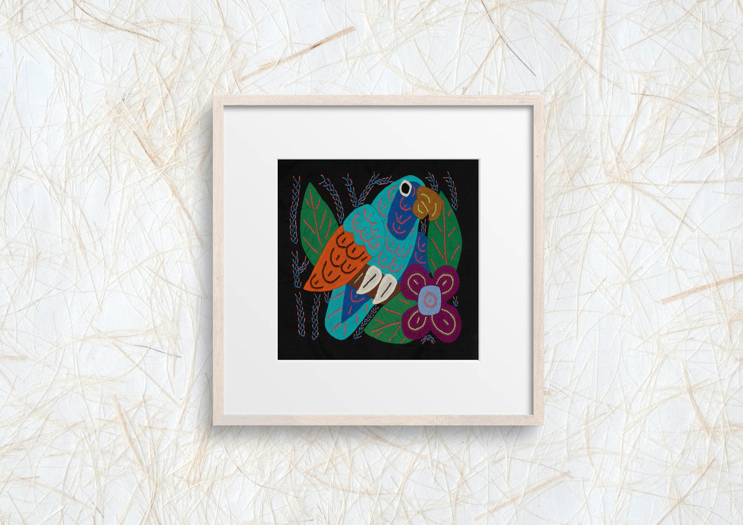 Multi-Color Parrot Bird Blue And Gold Molita