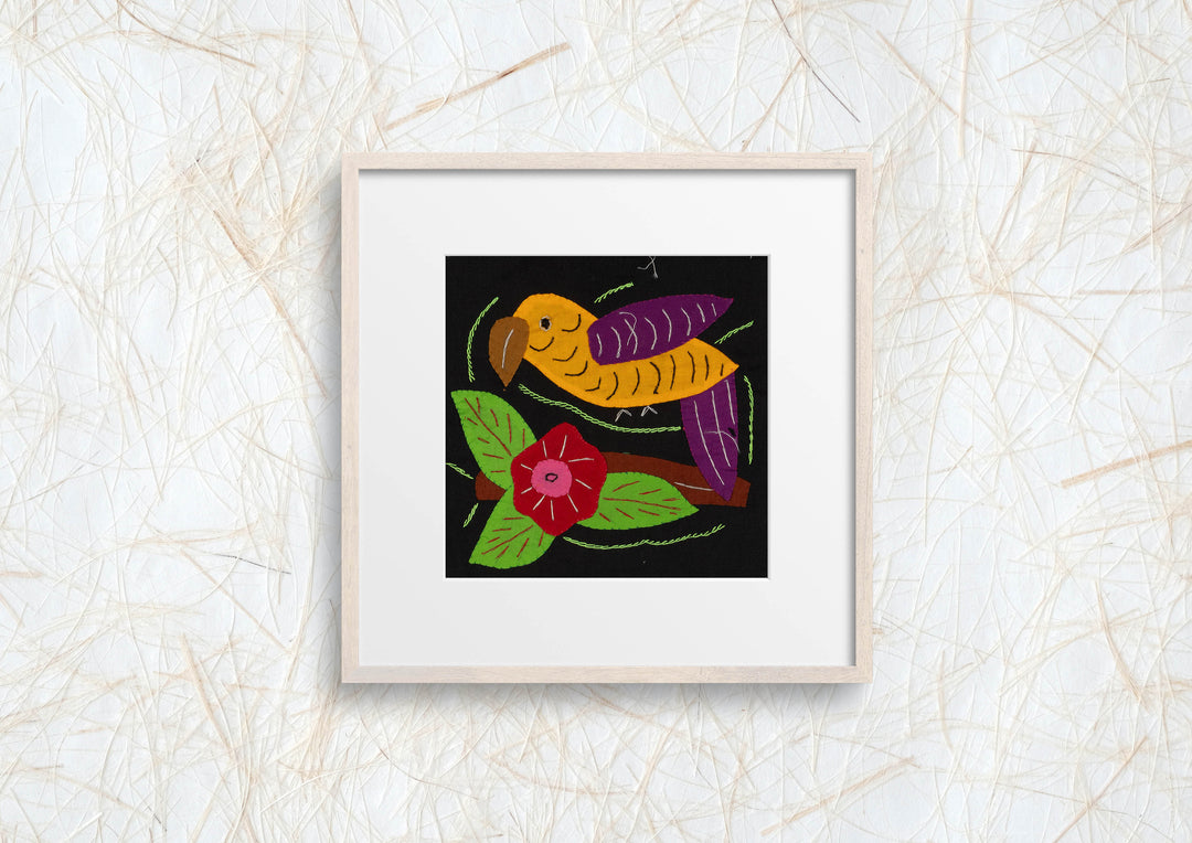 Multi-Color Parrot Bird Orange And Purple Molita