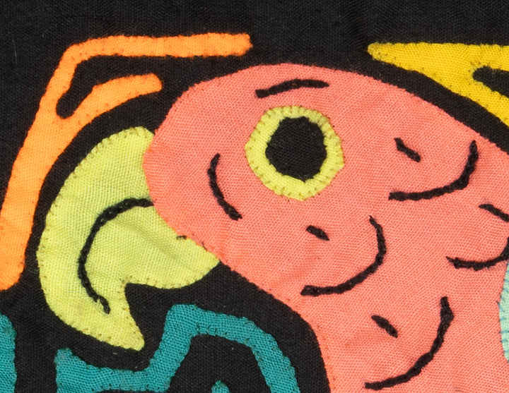 Multicolor Orange And Aqua Bird Molita