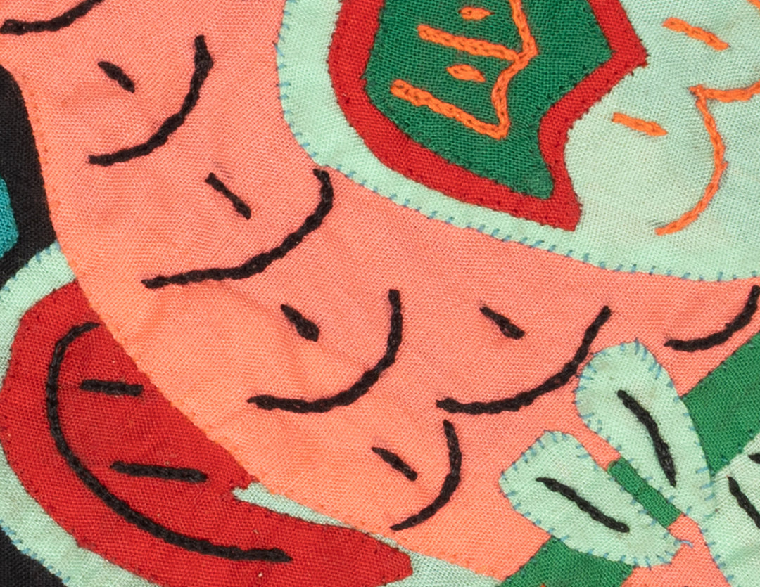 Multicolor Orange And Aqua Bird Molita